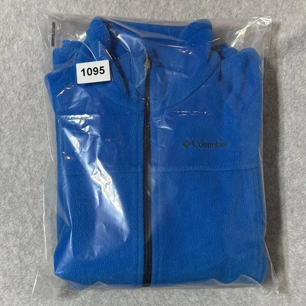 Columbia Fleece Jacket Kids Size M (10/12) Blue Full Zip